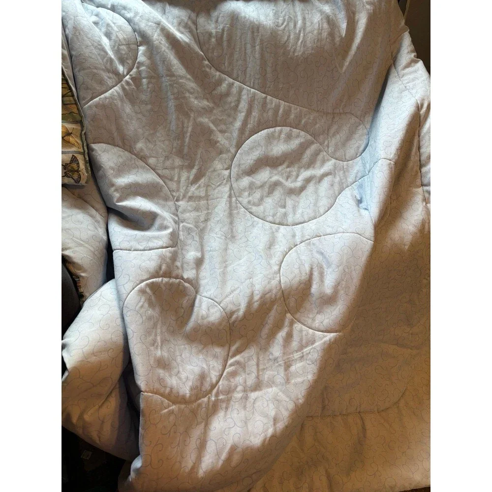 dan river comforter rare cottagecore gardening floral bird queen blanket vintage